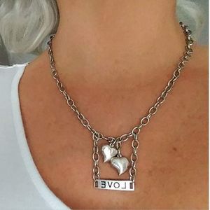 Mine Designs  925s hearts &  Silver Plated chain